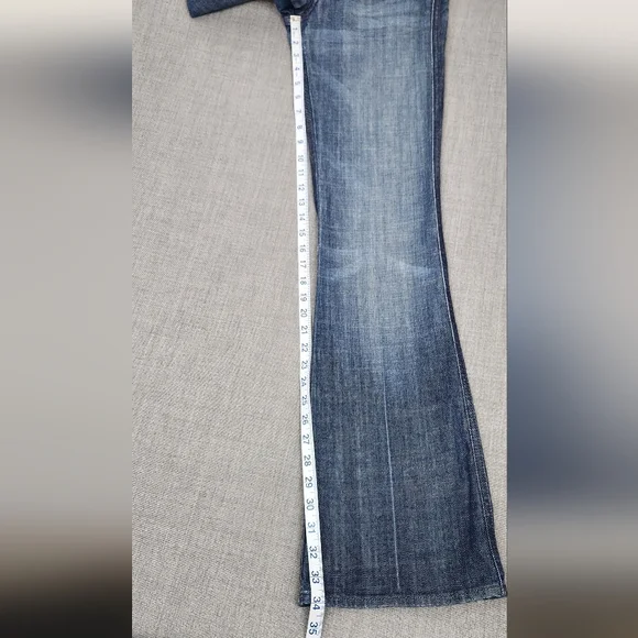 7 For All Mankind A Pocket Low Rise Boot Cut Denim Jeans 27 Long. - Picture 7 of 13